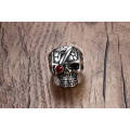 2017 new stainless steel crystal skull punk design ring for men